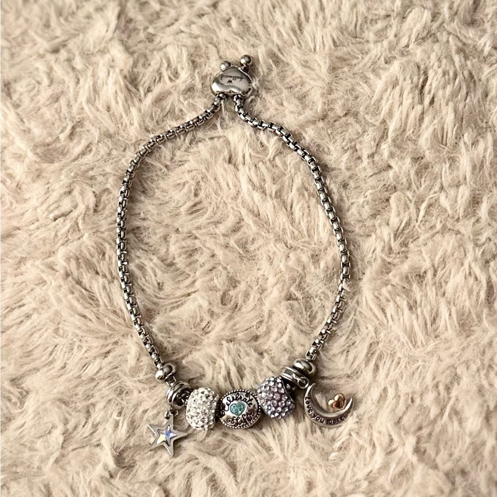 Hallmark stainless steel bracelet “love you more……than the moon and stars”